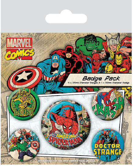 Pyramid International Badge Marvel 5pcs Set of Game Tokens BP80452