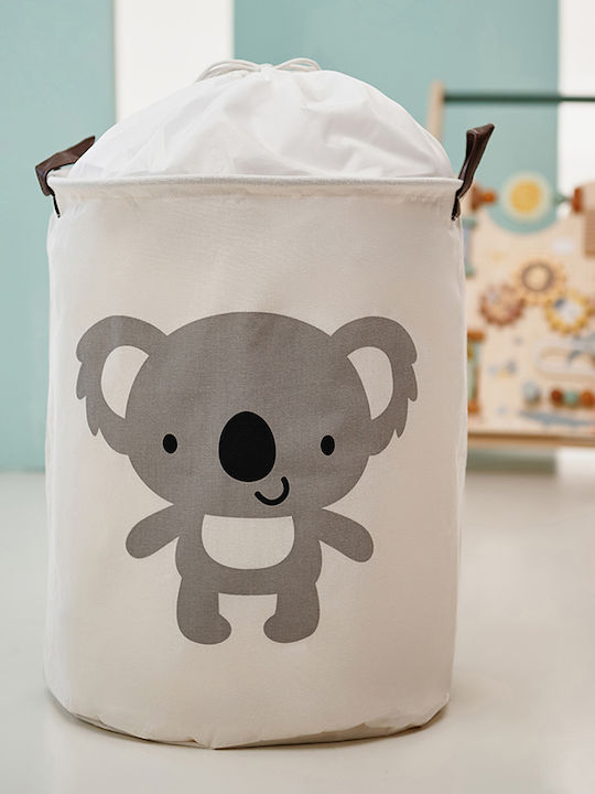 Sipo Детска кошница за играчки сгъваема Бял 35x35x45см 1бр