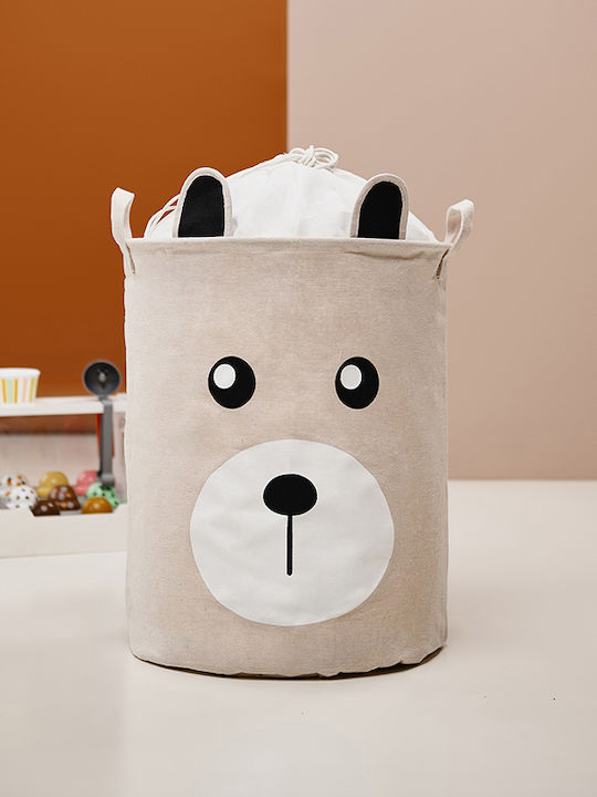 Sipo Детска кошница за играчки сгъваема Бежов 35x35x45см 1бр