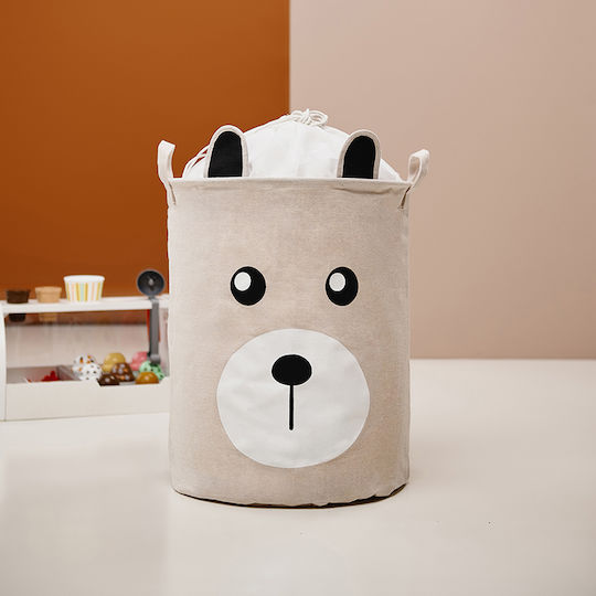 Sipo Kinder Wäschekorb Faltbar aus Stoff Beige 35x35x45cm 1Stück