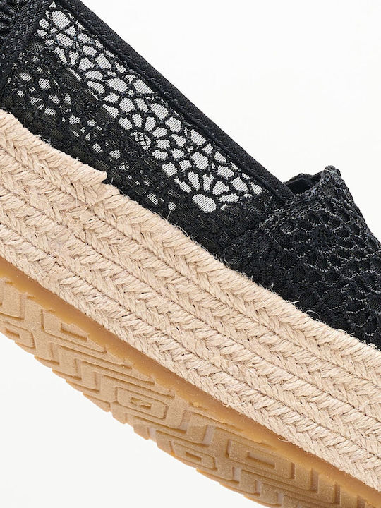 Valencia Women's Fabric Espadrilles Black