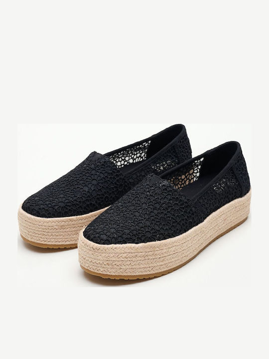 Valencia Women's Fabric Espadrilles Black