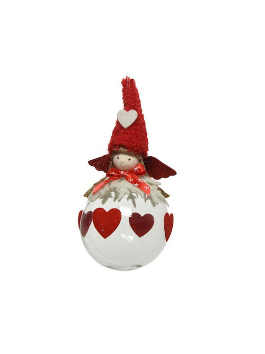 Kaemingk Christmas Glass Ball Ornament White 16x8cm