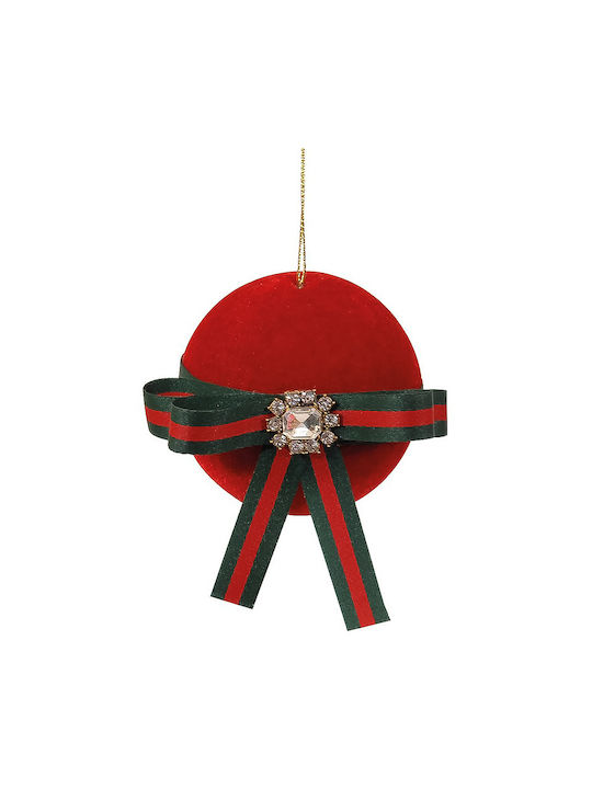 Lianos Weihnachtshänger Kugel Ornament Stoff Rot