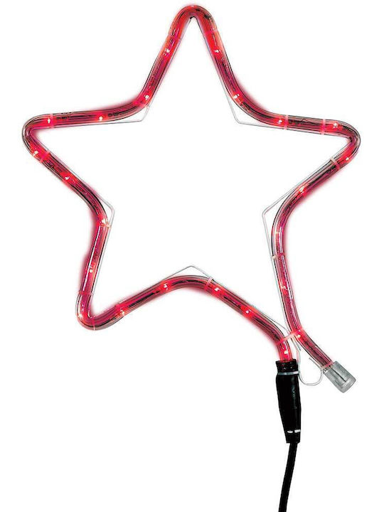 Led Plastic Illuminated Christmas Decorative Pendant Star Red