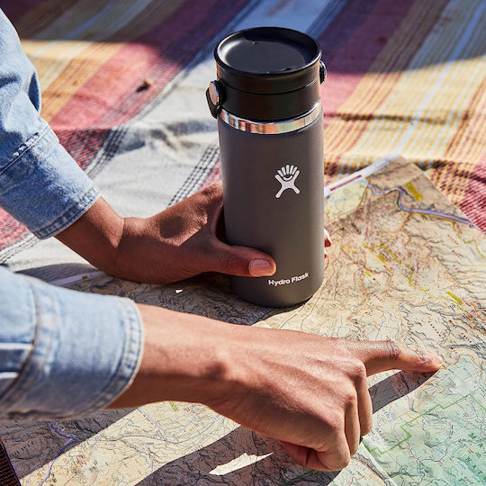 Hydro Flask Sticlă Termosuri Si Cani Termos Gât Larg Oțel Inoxidabil Fără BPA 500ml Indigo