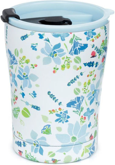 Puckator Julie Dodsworth Glass Thermos Stainless Steel BPA Free 300ml Multicolour