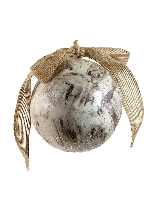 Lianos Christmas Plastic Ball Ornament Beige