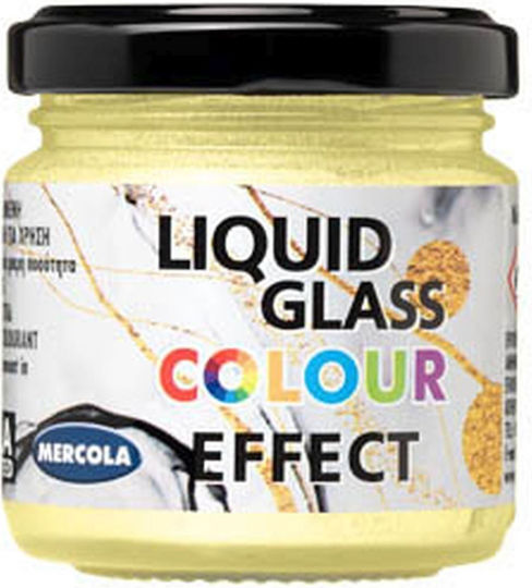 Mercola Liquid Glass Effect Craft Pigment Yellow for Liquid Glass Πέρλα Πάστα 90ml