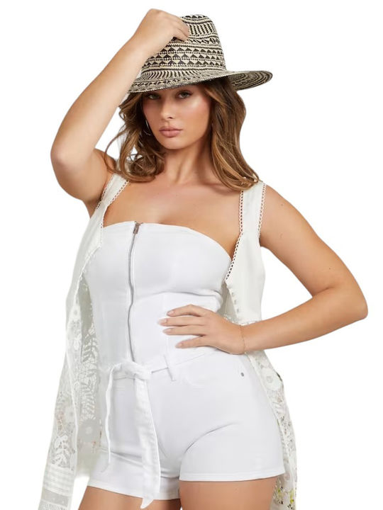 Guess Frauen Stoffartig Hut Fedora Mehrfarbig