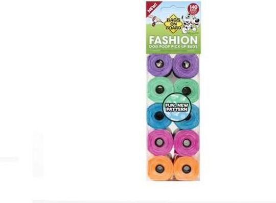 Bags On Board Fashion Dog Waste Bags 140pcs