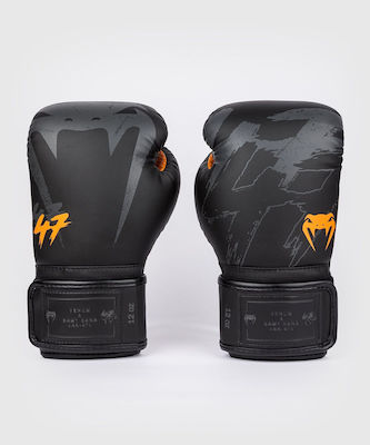 Venum Synthetic Leather Boxing Competition Gloves Black