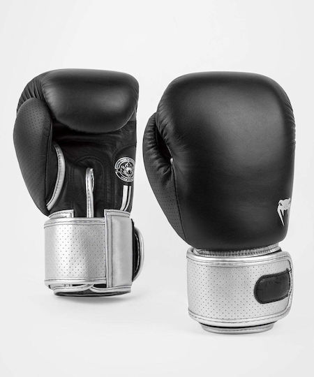 Venum Boxing Gloves Leather for Match Black