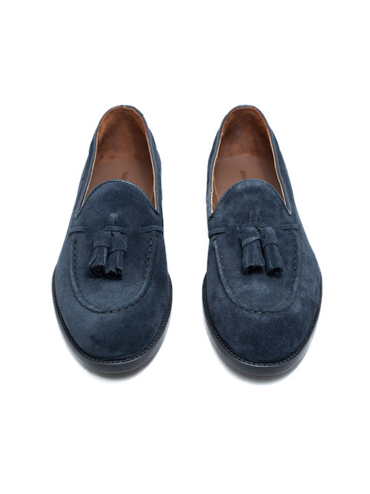 Marco Ferretti Men's Suede Moccasins Blue