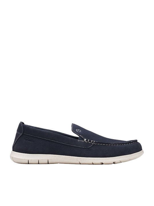 Men's Leather Moccasins Blue