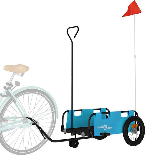Vidaxl Anhänger Fahrradzubehör Blaues Oxford-Gewebe Eisen
