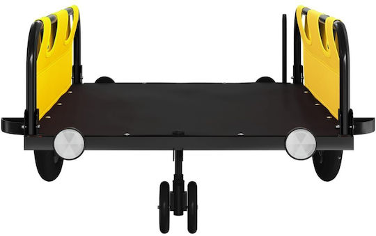 Vidaxl Yellow Oxford Fabric Iron Bicycle Trailer