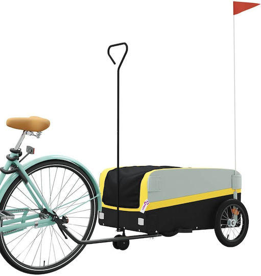 Vidaxl Anhänger Fahrradzubehör Schwarzes Gelbes 45 Kilo Eisen