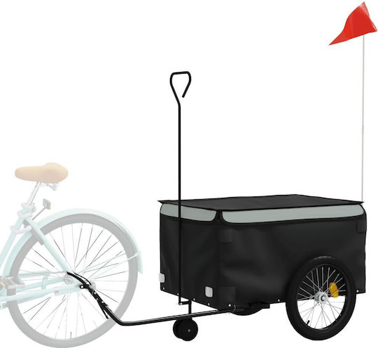 Vidaxl Anhänger Fahrradzubehör Schwarz Grau 45 Kilo Eisen