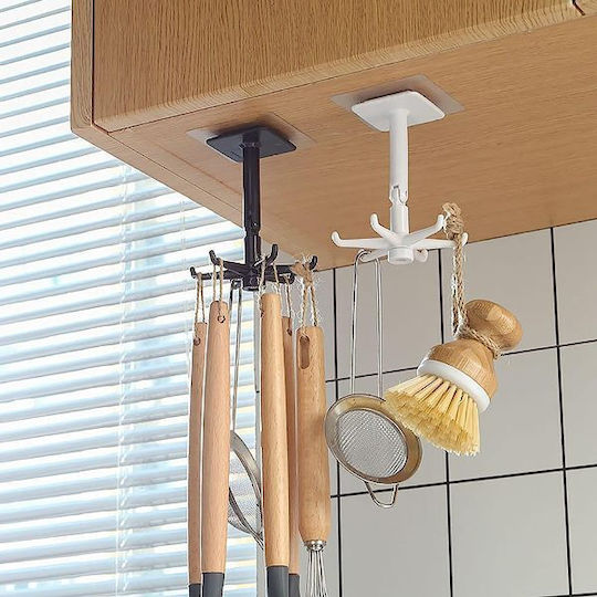 Wall-Mounted Bathroom Freestanding Towel Rack with 6 Positions ​5x11cm Black