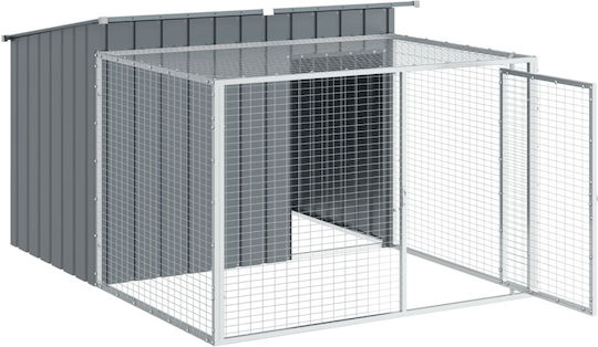 vidaXL Hundehaus Groß Metallisch Außenbereich Gray 153x194x110cm