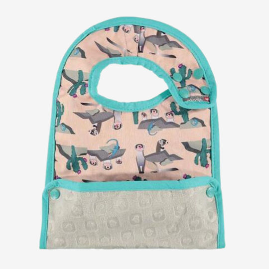 Close Parent Wasserdicht Lätzchen Stoff mit Tasche Rosa für 6 m+ Close Parent Wasserdicht Lätzchen Stoff mit Tasche Rosa für 6 m+