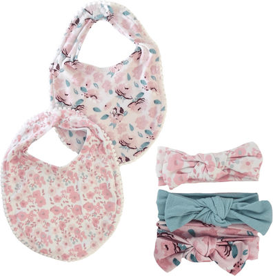 Dreams by Joyce Bib from 100% Cotton Pink for 12 m+ 5pcs