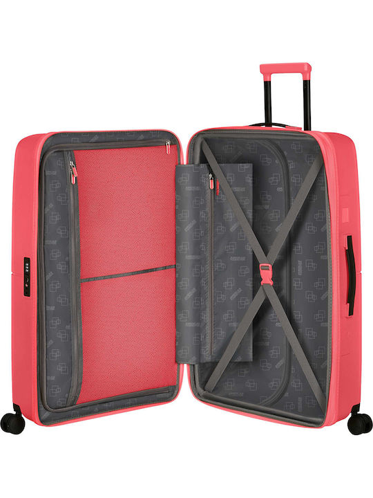 American Tourister Spinner Exp Large Hard Suitcase Sugar Pink With 4 Wheels Height 79cm