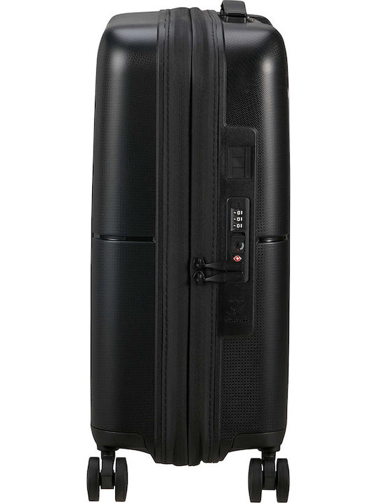 American Tourister Spinner Exp 55/20 Cabin Hard Suitcase True Black With 4 Wheels Height 55cm