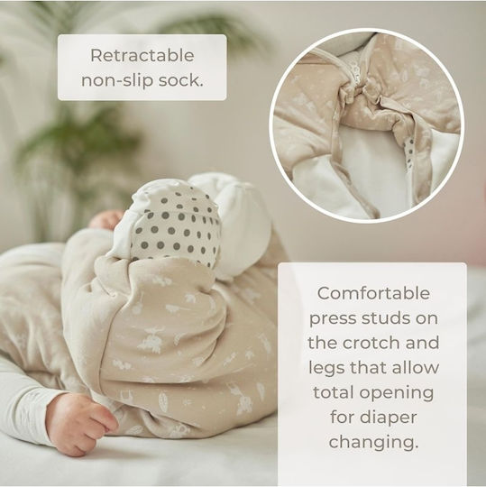 Nuvita Winter Sleeping Bag with Feet 2.5 Tog English Rose with Detachable Sleeves
