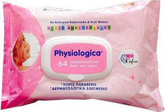 Gifrer Physiologica Șervețele Umede pentru Bebeluși 64buc