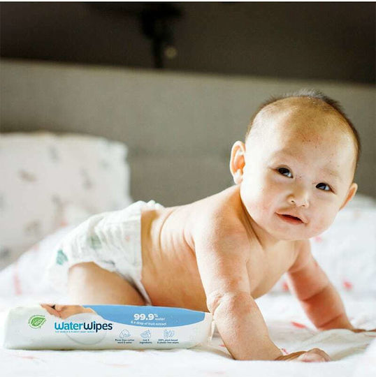 WaterWipes Hypoallergenic Baby Wipes 99.9% Water Alcohol-Free & Parabens Free 3x48pcs