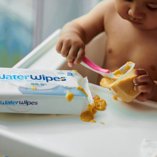 WaterWipes Υποαλλεργικά Μωρομάντηλα με 99.9% Νερό, χωρίς Άρωμα, Οινόπνευμα & Parabens 28τμχ