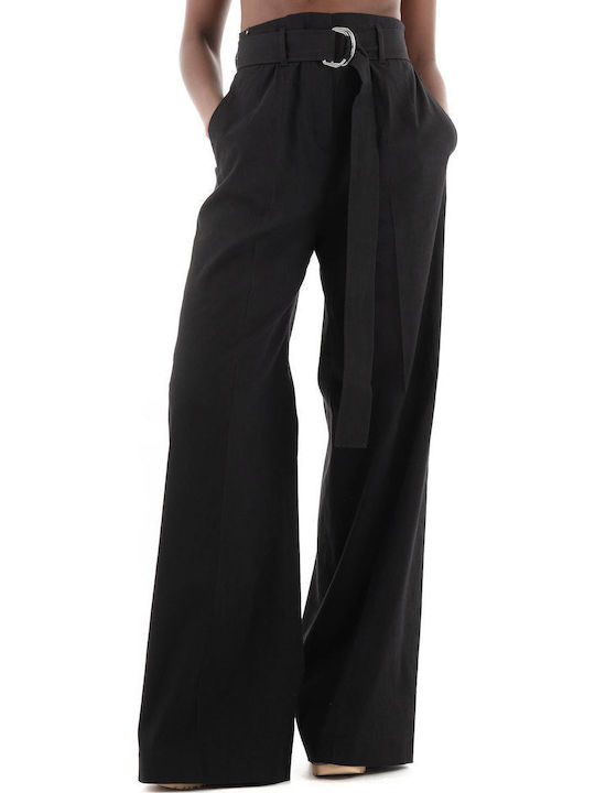 Tasena Dama In Pantaloni cu Croială Relaxată Negru