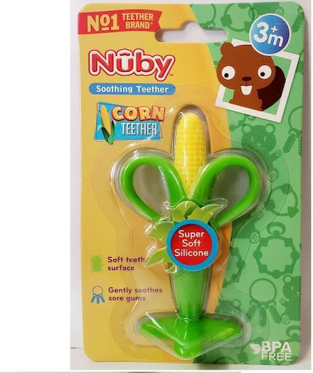 Nuby Corn Silicone Teething Ring for 3 m+