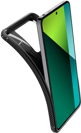 Spigen Rugged Armor Back Cover Σιλικόνης 2mm Μαύρο (Redmi Note 13 Pro 5G / Poco X6)