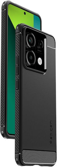 Spigen Rugged Armor Back Cover Σιλικόνης 2mm Μαύρο (Redmi Note 13 Pro 5G / Poco X6)