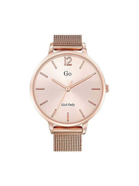 GO Mademoiselle Watch with Pink / Pink Metal Bracelet