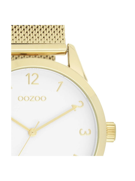 Oozoo Timepieces Watch with Gold Metal Bracelet