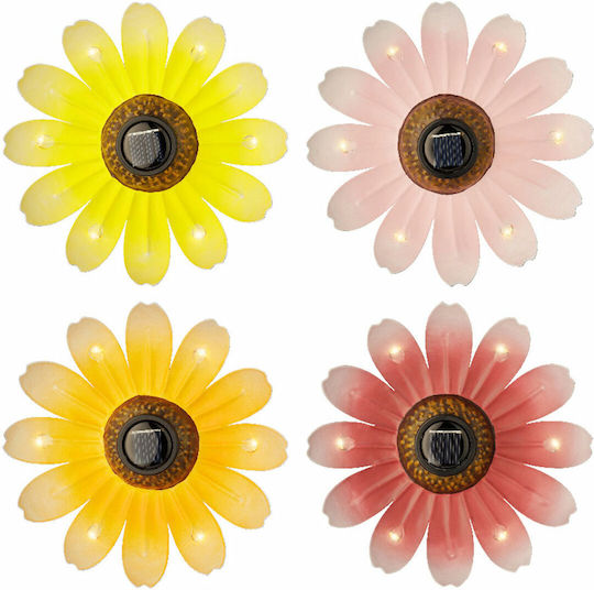 Lumineo Solarleuchte Blume mit Warmes Weiß Licht 14cmx4cmcm