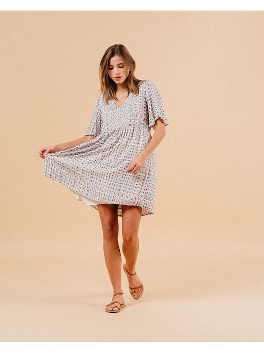 Summer Mini Blue Dress