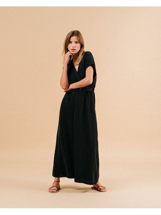 Sommer Maxi Damenkleid Schwarz