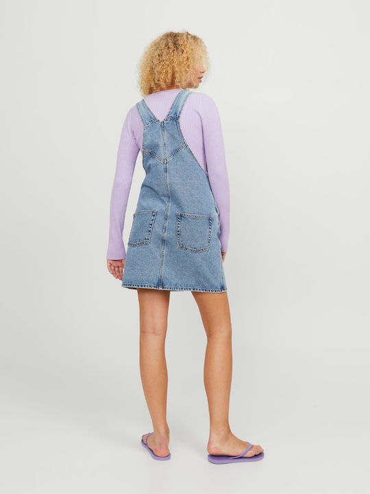 Summer Mini Shirt Dress Denim Medium Blue Denim