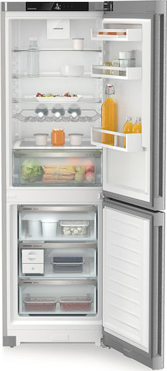 Liebherr Ψυγειοκαταψύκτης 330lt NoFrost Υ185.5xΠ59.7xΒ67.5εκ. Inox Plus