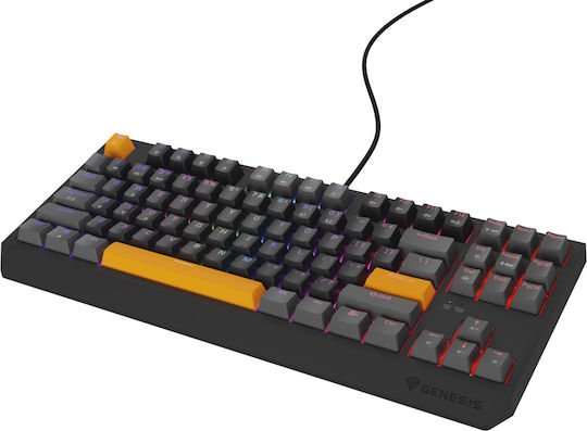 Genesis Thor 230 TKL Gaming Mechanical Keyboard Tenkeyless with Outemu Red switches and RGB lighting (English US) Anchor Gray Positive