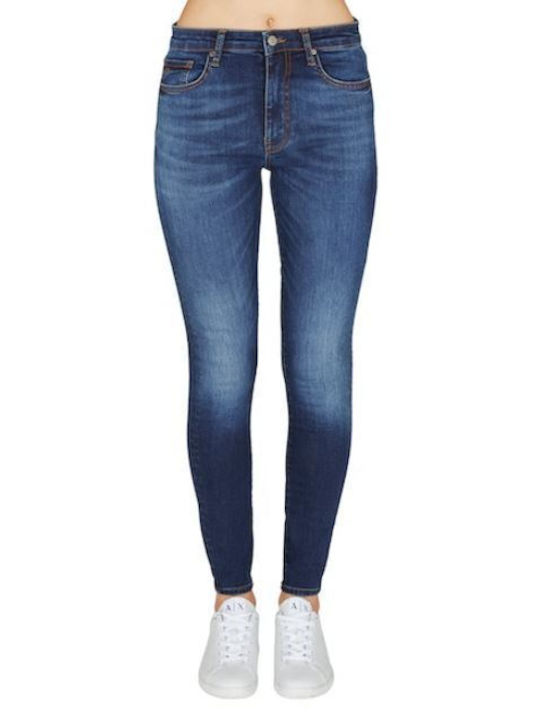 Armani Exchange Blugi pentru femei cu croială skinny Albastru marin