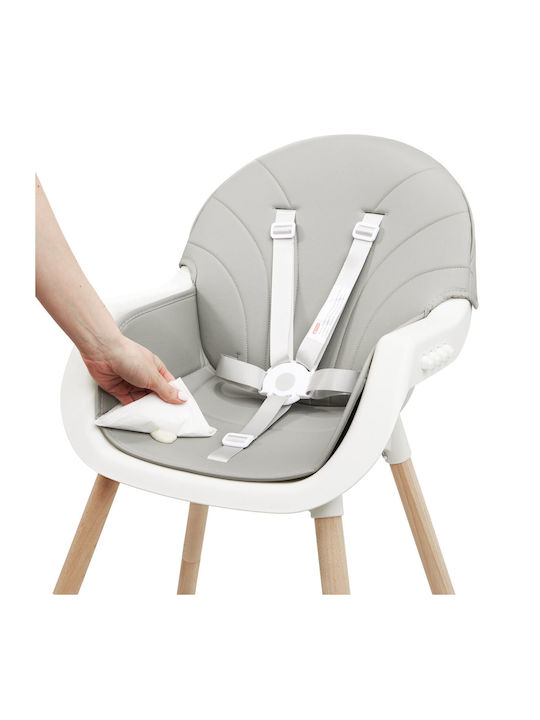 Moby System Amelia Hochstuhl 3 in 1 & Sitz aus Kunstleder Gray