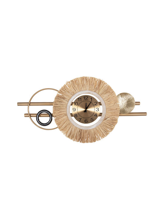 HomeMarkt Wanduhr Metallisch Beige