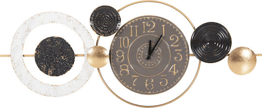 HomeMarkt Wall Clock Metallic Grey Ø117cm
