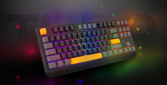 Genesis Thor 230 TKL Gaming Tastatură Mecanică Tenkeyless cu Outemu Red comutatoare și iluminare RGB (Engleză US) Anchor Gray Positive